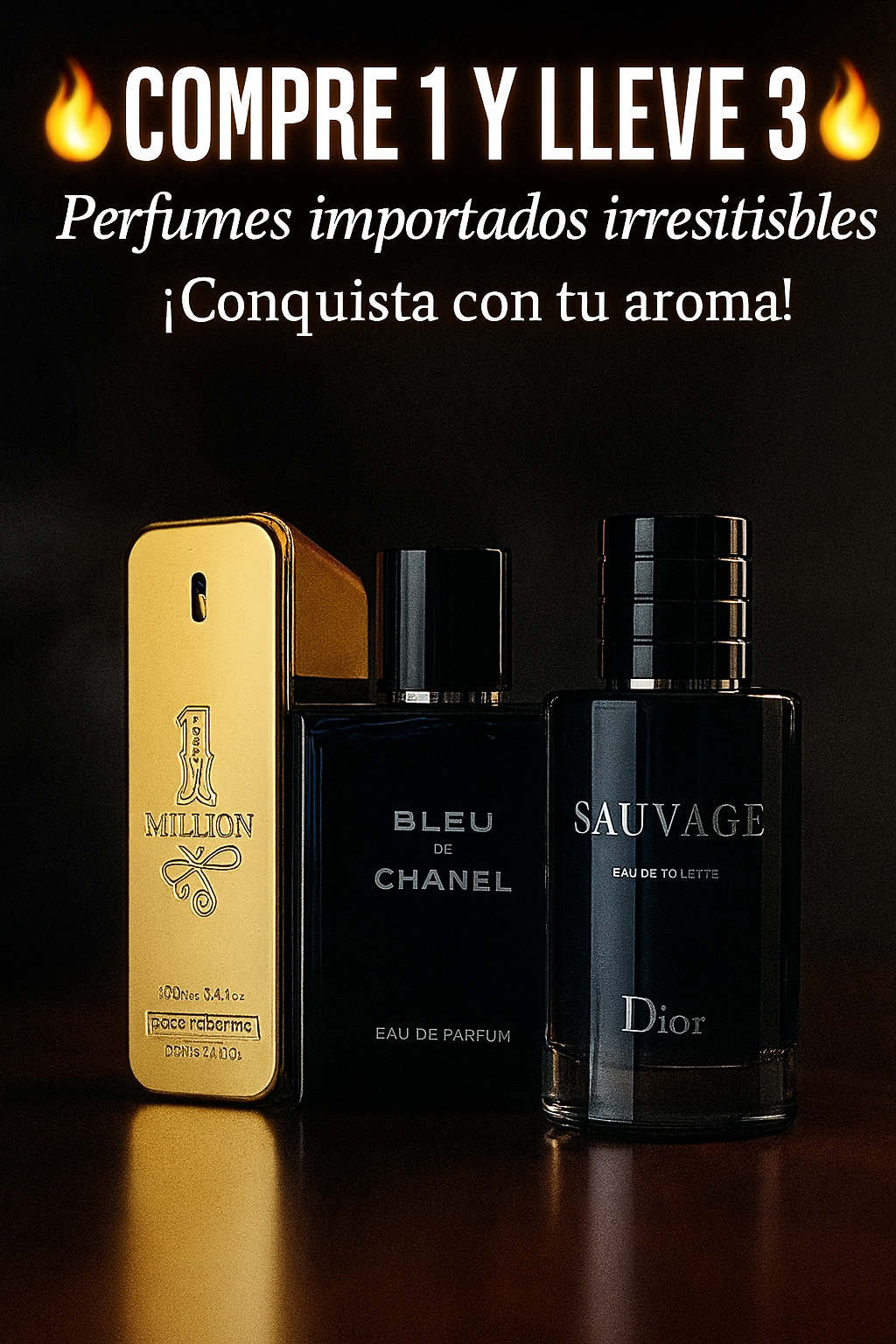🔥 COMPRE 1 Y LLÉVESE 3 PERFUMES IMPORTADOS 🔥