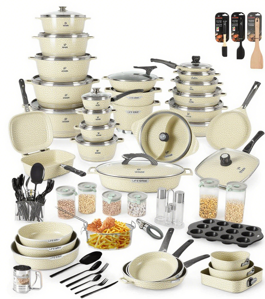 Set Premium de Cocina Completo – 134 Piezas para tu Hogar