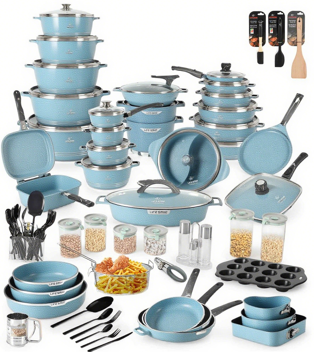 Set Premium de Cocina Completo – 134 Piezas para tu Hogar