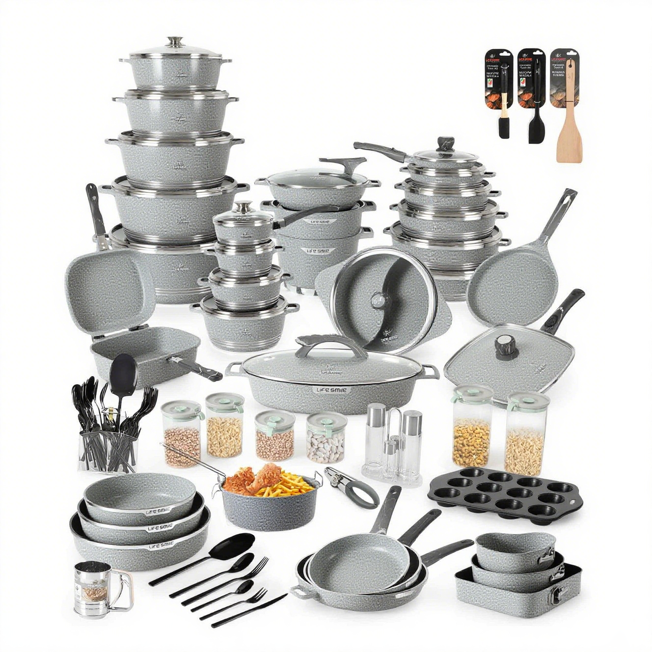 Set Premium de Cocina Completo – 134 Piezas para tu Hogar