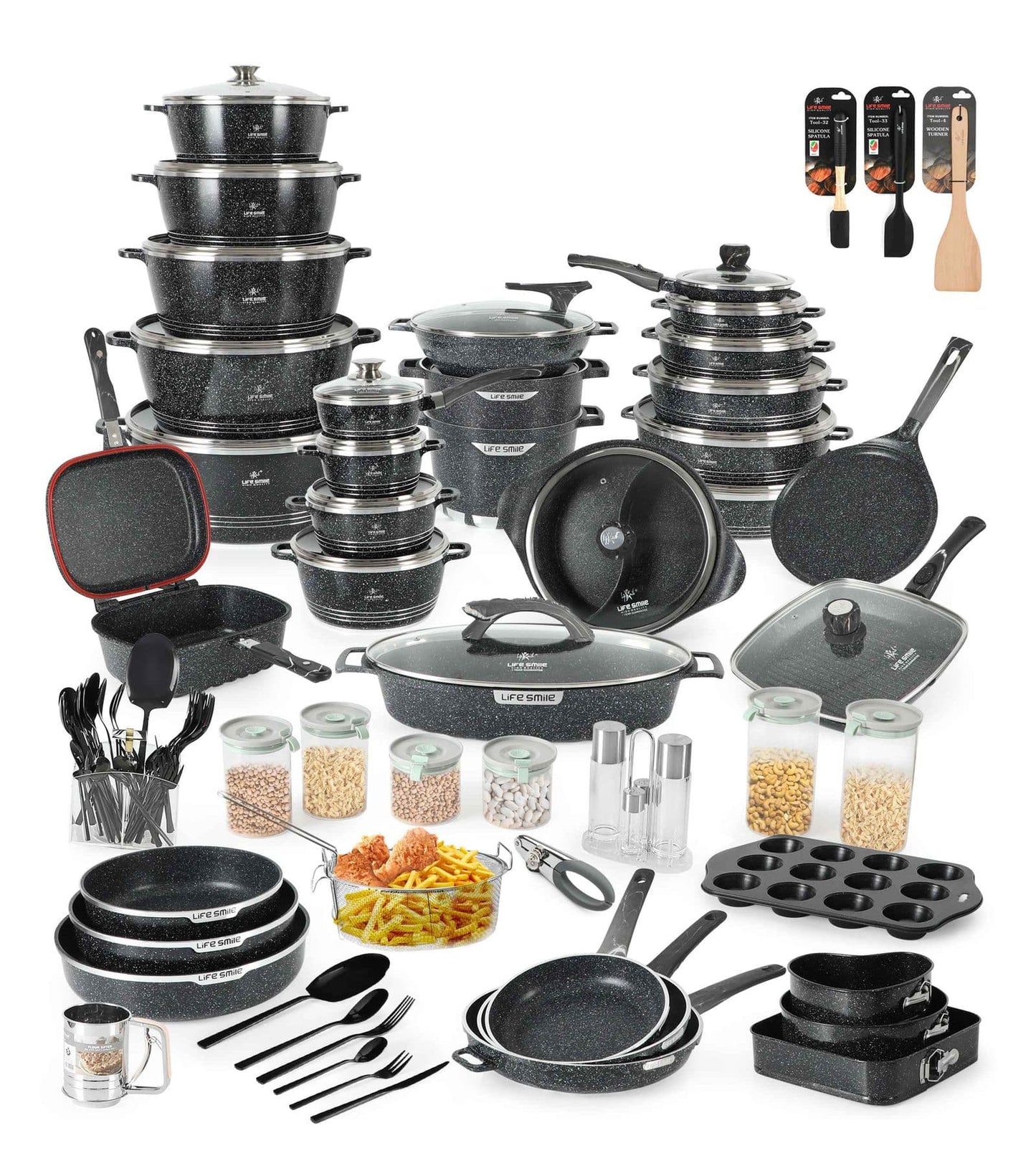 Set Premium de Cocina Completo – 134 Piezas para tu Hogar