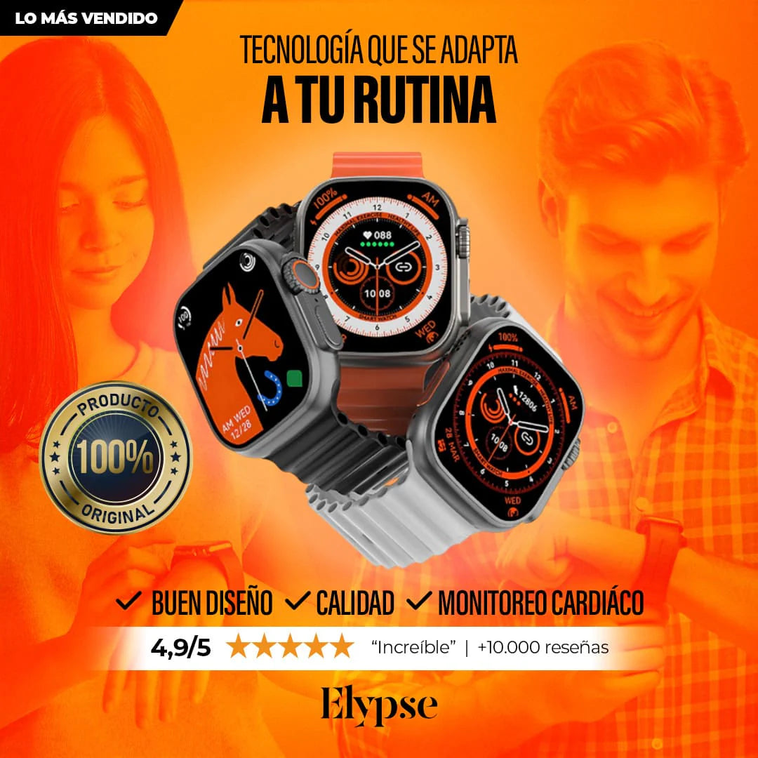 Reloj Inteligente Smartwatch Ultra + 4 Correas de regalo 🎁
